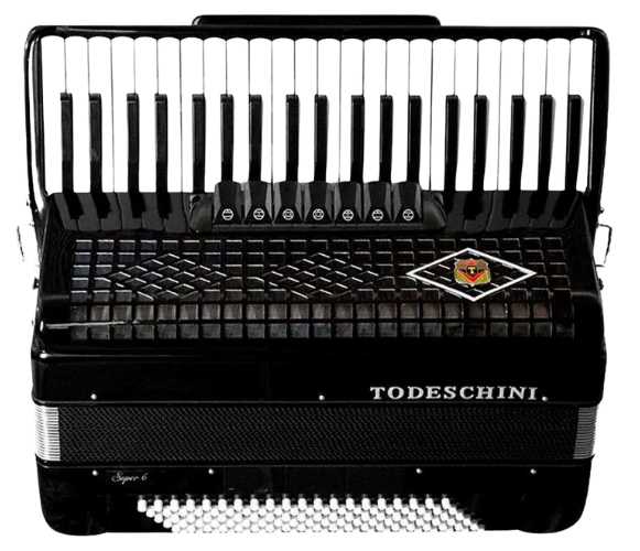 Acordeon 120 Baixos Todeschini Preto 41 Teclas com Bag