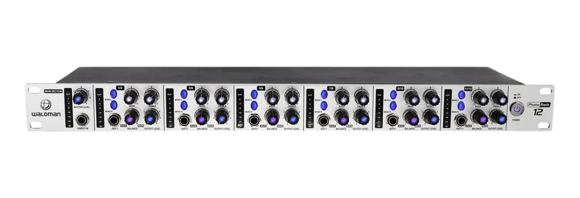 Amplificador de Fone Waldman PHR-12 PhoneRack 12 Canais Profissional