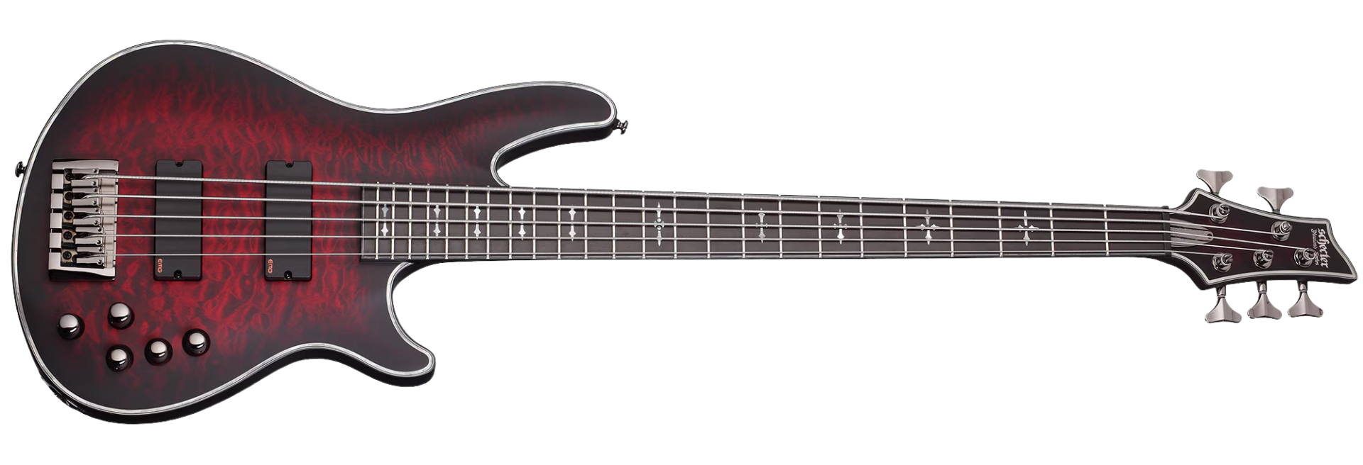 Contrabaixo Schecter Hellraiser Extreme-5 Crimson Red Burst Satin
