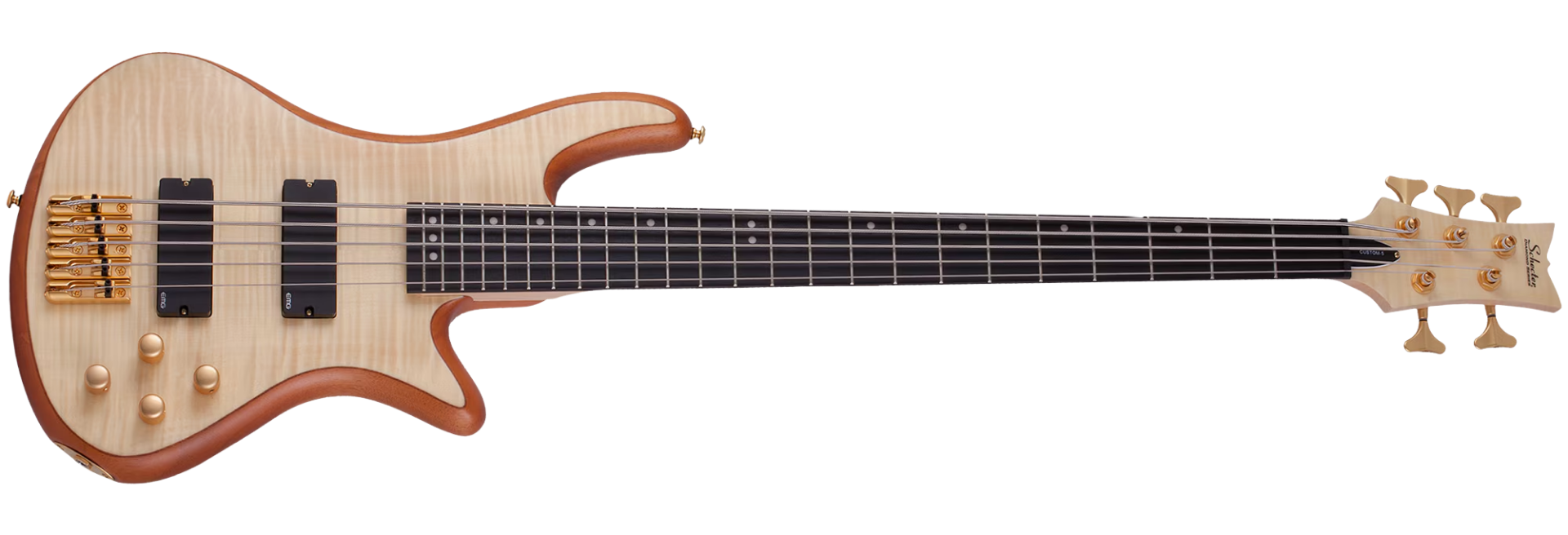 Baixo Schecter Stiletto Custom-5 NAT Natural Satin 5 Cordas