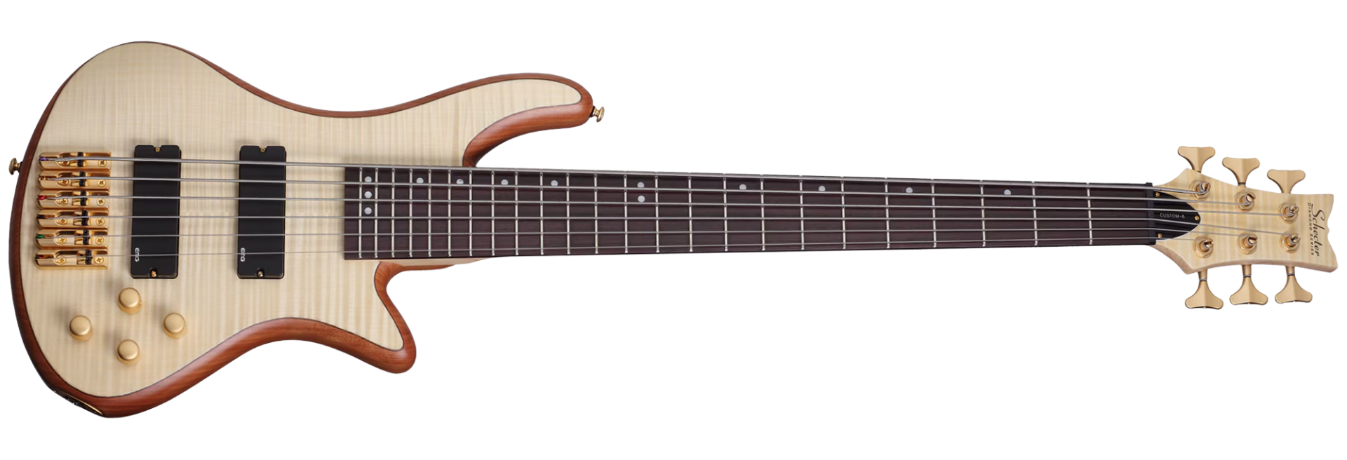 Baixo Schecter Stiletto Custom-6 NAT Natural Satin 6 Cordas
