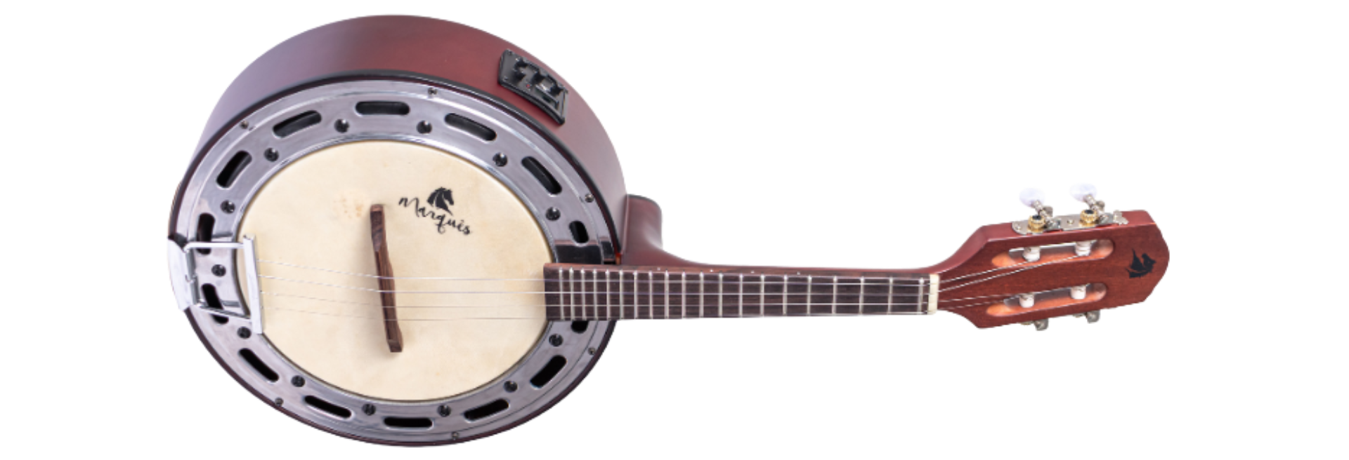 Banjo Eletroacústico Marquês Musical BAJ-138CTSEQ Castanho Fosco