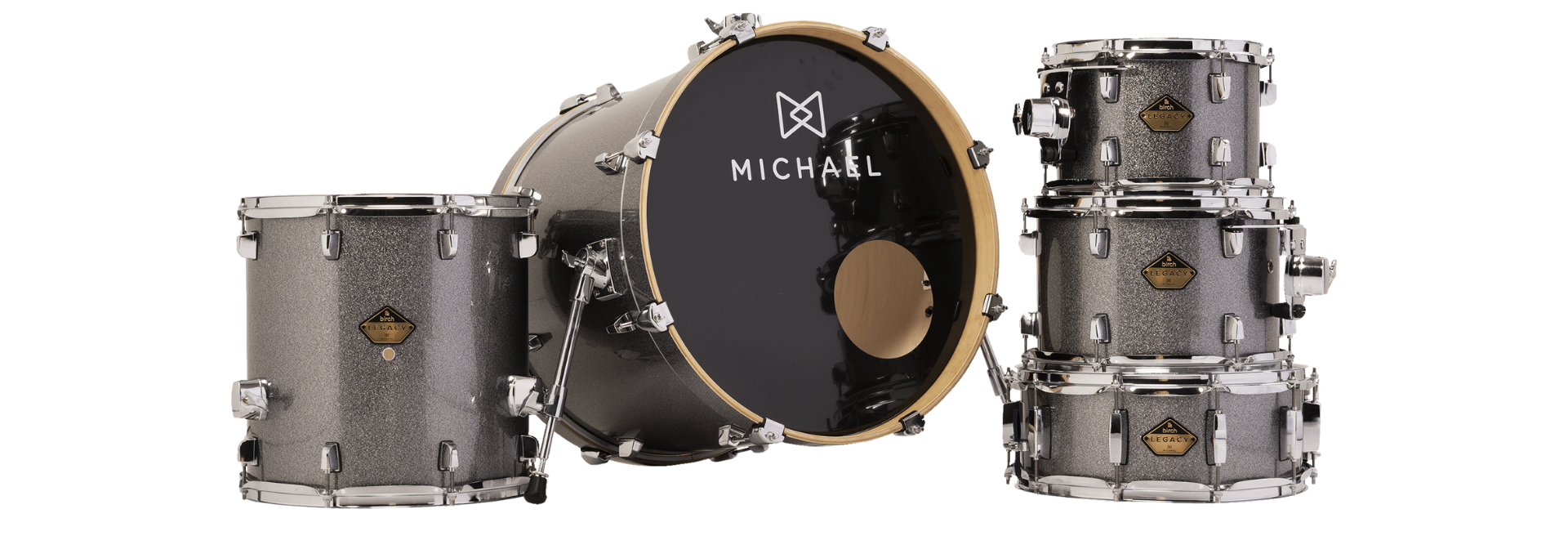 Bateria Michael Legacy Birch DMB520 20 Bright Grey Shell Pack