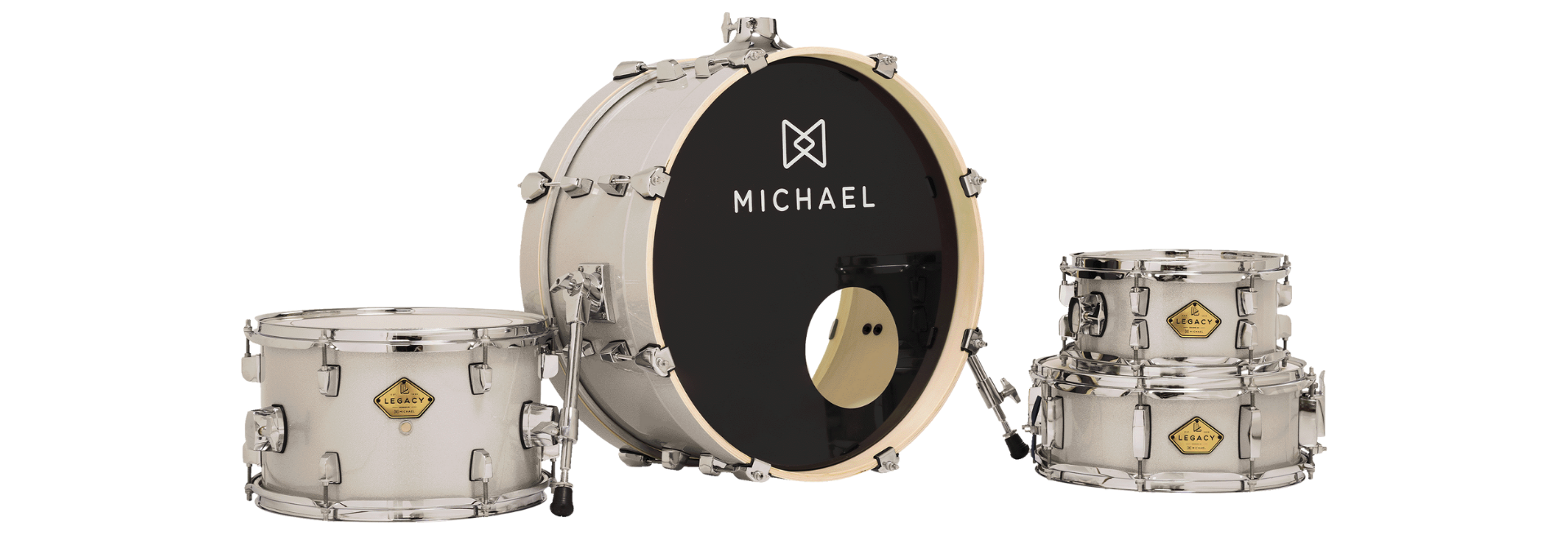 Bateria Michael Legacy Slim DML410 20 Sparkle Silver Shell Pack