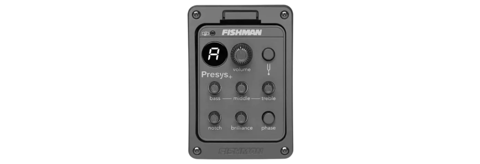 Captador Fishman Presys Plus PSY-201 Pré-Amplificador EQ Tuner Sistema Piezoelétrico