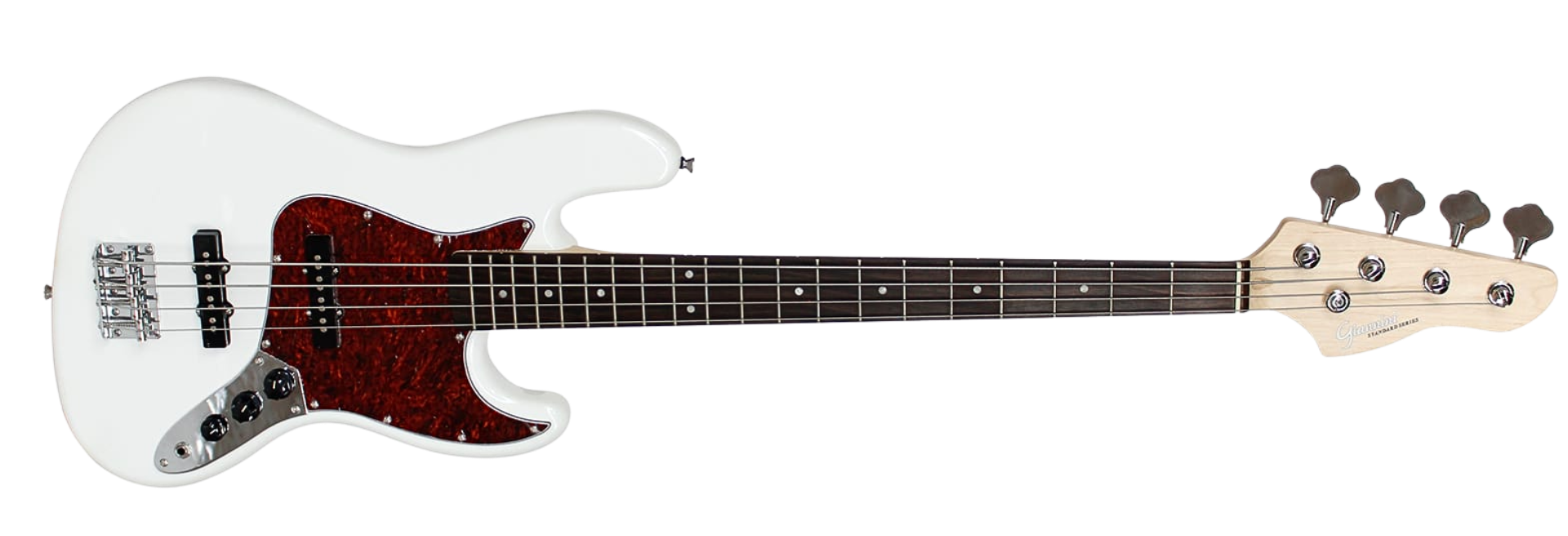 Contra-baixo Elétrico 4 Cordas Giannini GB-100 White com Escudo Tortoise (WH/TT)