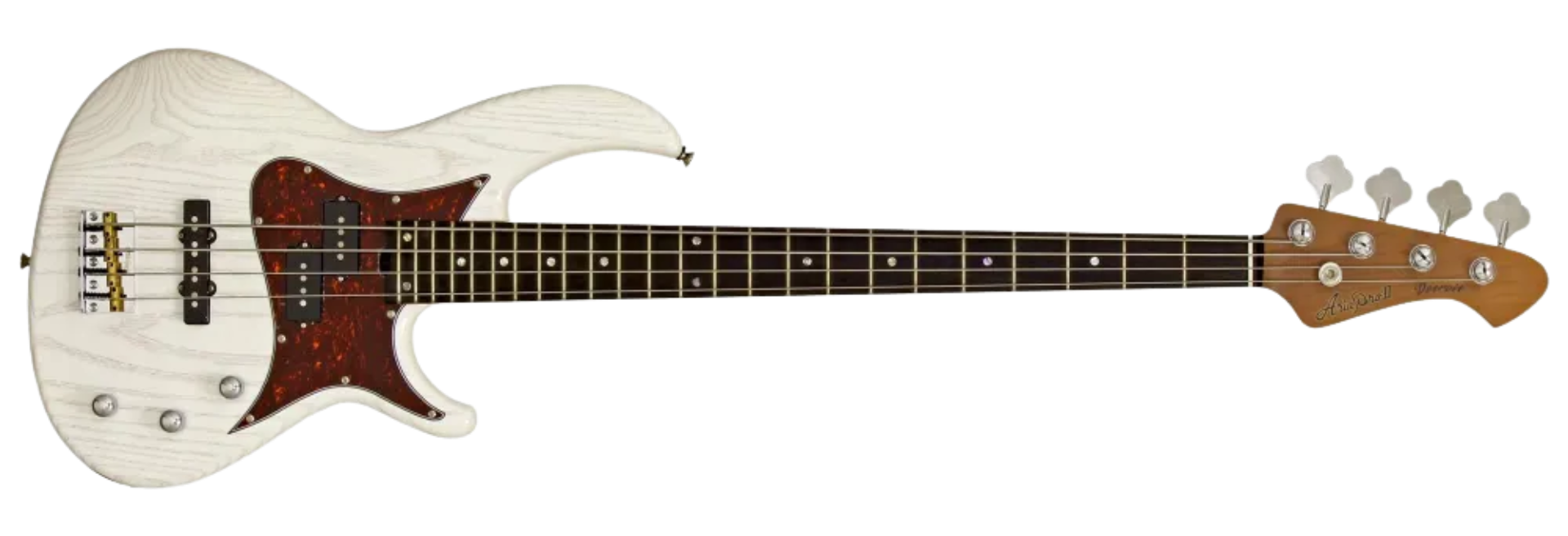 Contrabaixo Aria Pro II 313-MK2 Detroit 4 Cordas Open-Pore White