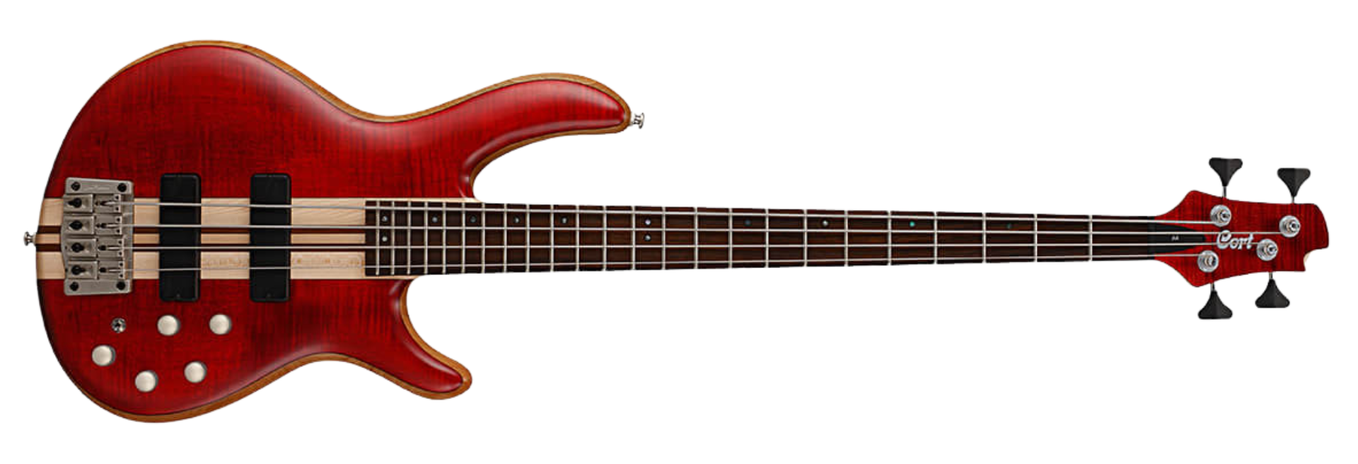 Contrabaixo Cort A4 Plus FMMH Open Pore Black Cherry