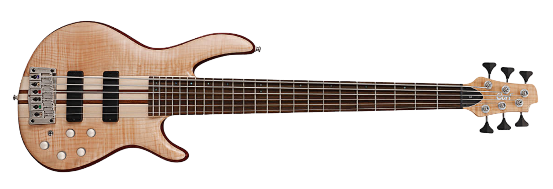 Contrabaixo Cort A6 Plus FMMH OPN Open Pore Natural 6 Cordas