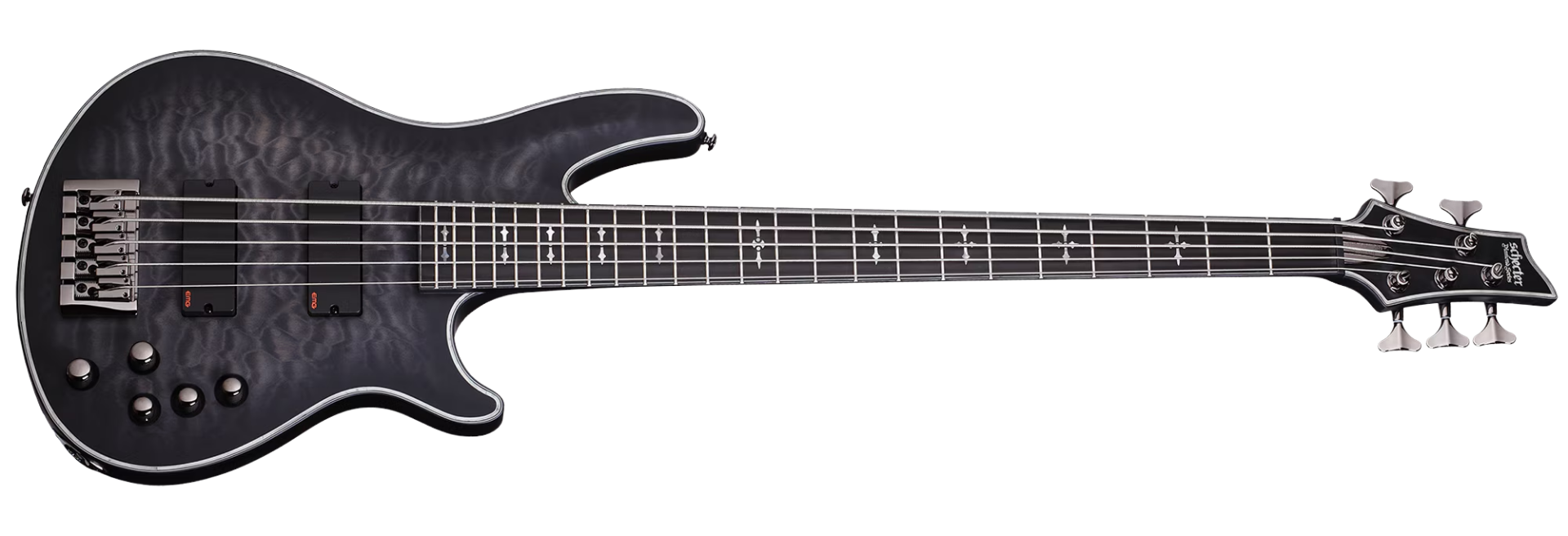 Contrabaixo Schecter Hellraiser Extreme-5 STBLS See-Thru Black Satin 5 Cordas