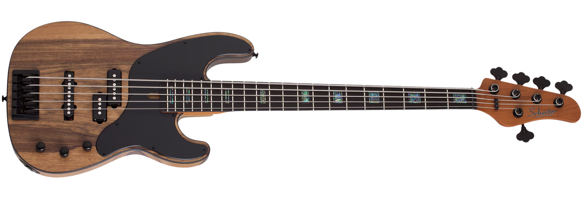 Contrabaixo Schecter Model-T 5 Exotic BKLB Black Limba Natural Satin 5 Cordas