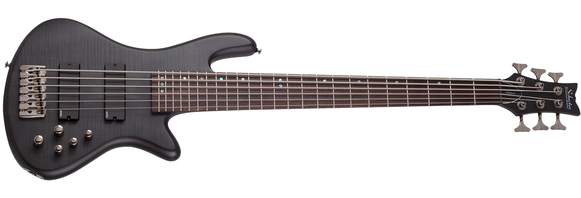 Contrabaixo Schecter Stiletto Studio-6 STBLS See-Thru Black Satin 6 Cordas