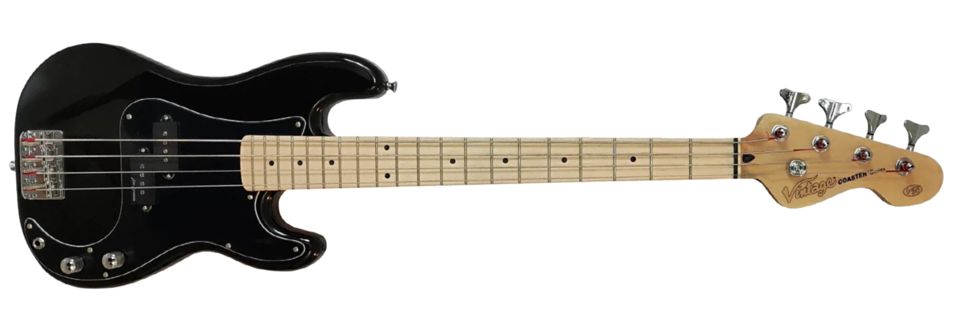 Contrabaixo Vintage Maple V30 Coaster Series Gloss Black