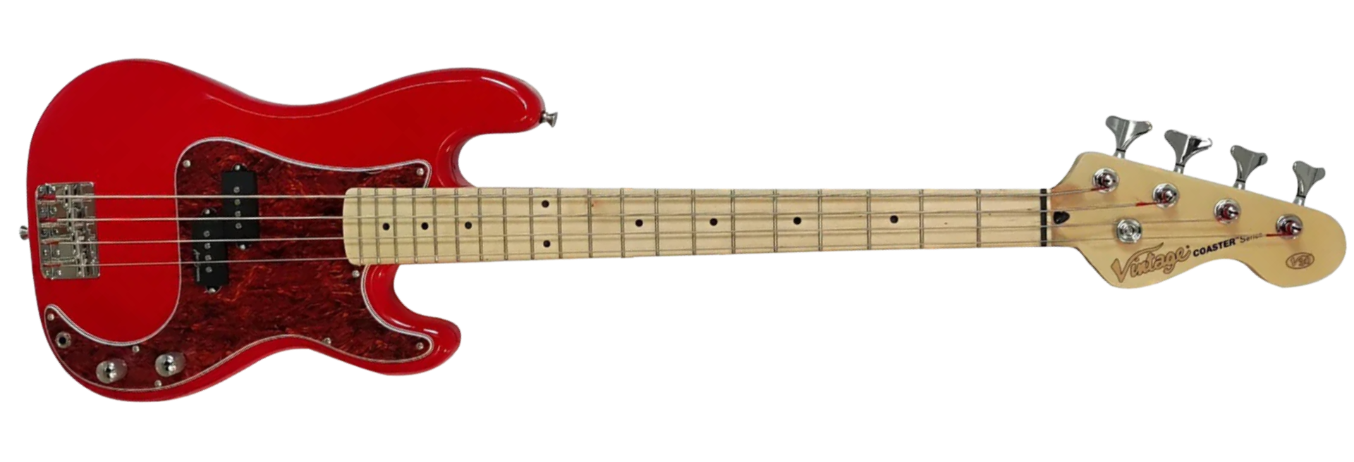 Contrabaixo Vintage Maple V30 Coaster Series Gloss Red