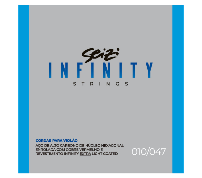 Encordoamento Violão Aço Seizi Infinity Extra Light Coated 010 047
