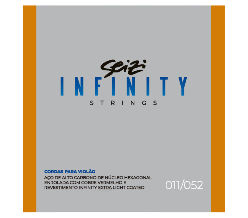 Encordoamento Violão Aço Seizi Infinity Extra Light Coated 011 052