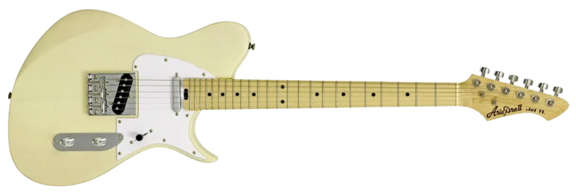Guitarra Aria Pro II J-TL See-Through Vintage White