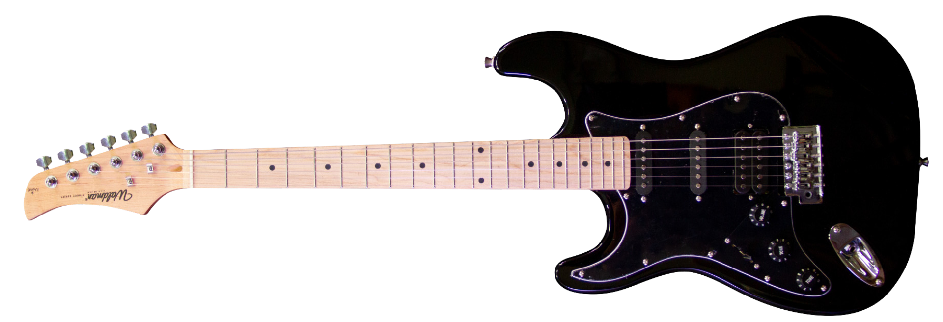 Guitarra Canhota Waldman ST-211L BBK Strato Black