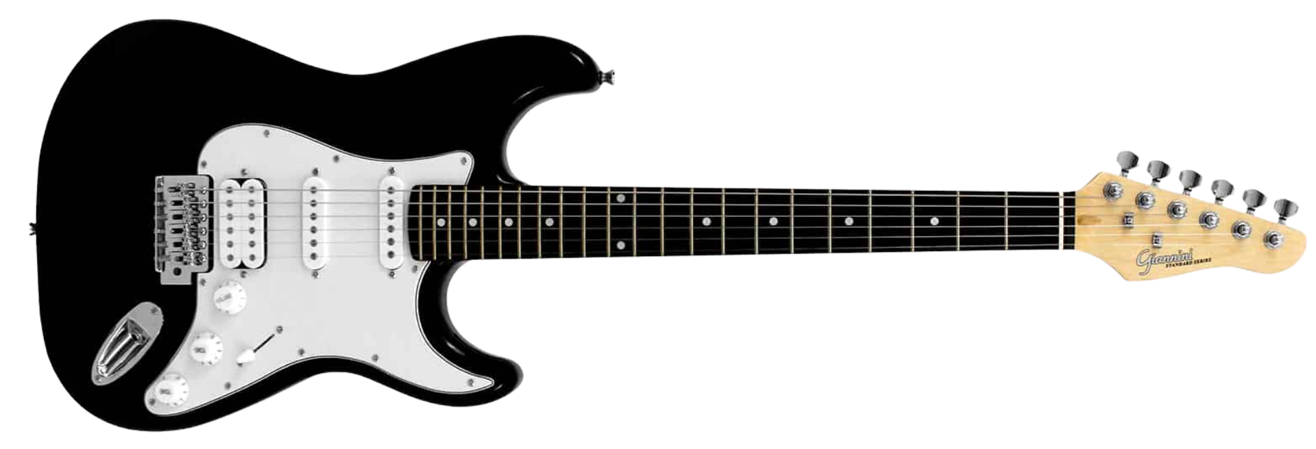 Guitarra Elétrica Giannini G-101 Black com Escudo White (BK/WH)