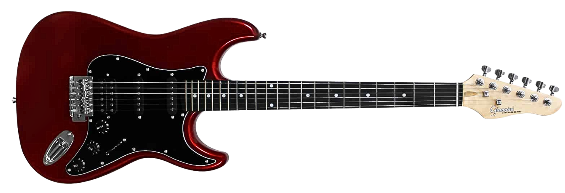 Guitarra Elétrica Giannini G-101 Metallic Red com Escudo Black (MR/BK)