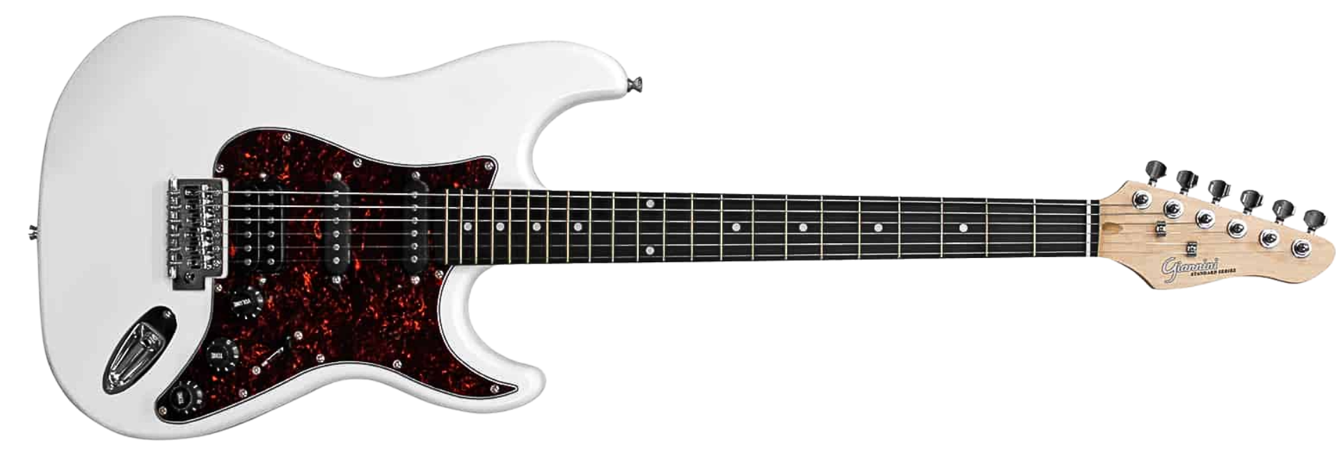 Guitarra Elétrica Giannini G-101 White com Escudo Tortoise (WH/TT)