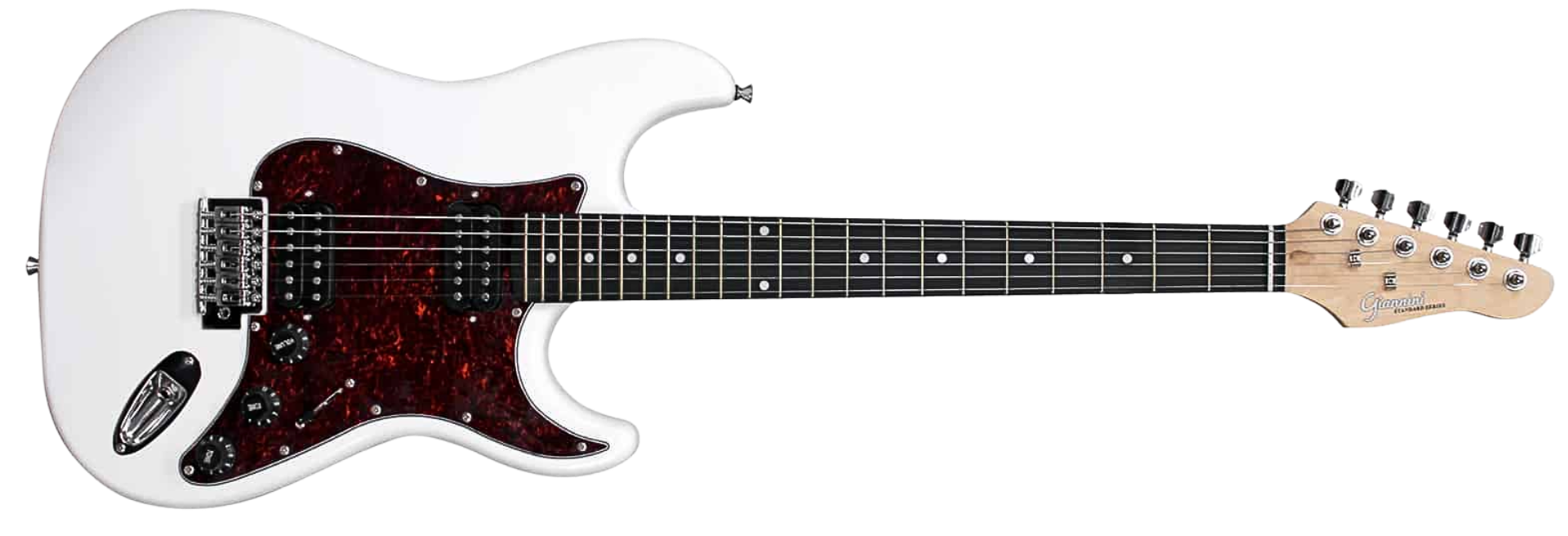 Guitarra Elétrica Giannini G-102 White com Escudo Tortoise (WH/TT)