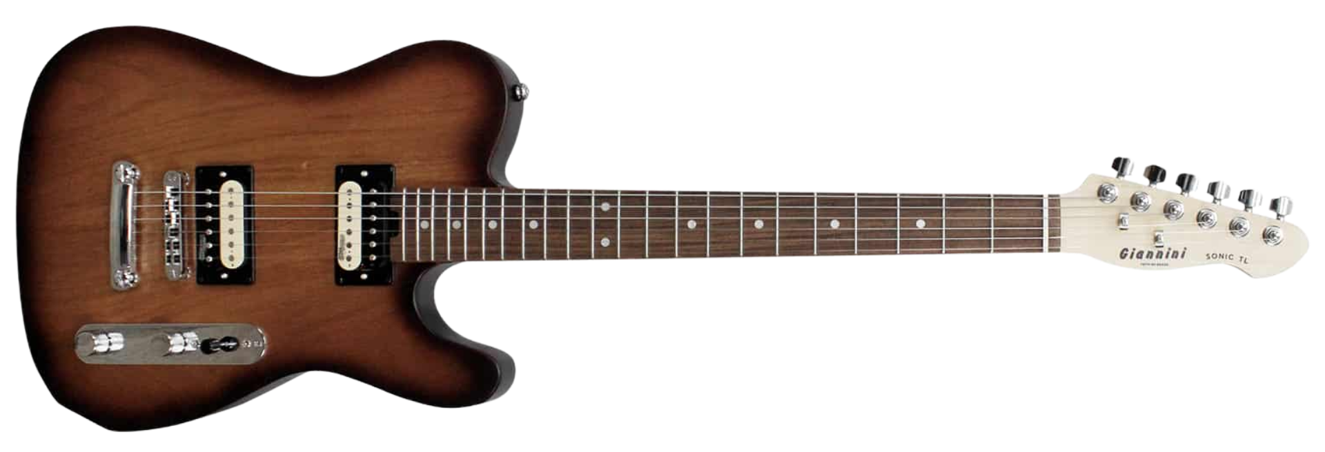 Guitarra Giannini Masterwood Sonic TL GMW25 HH Tobacco Burst