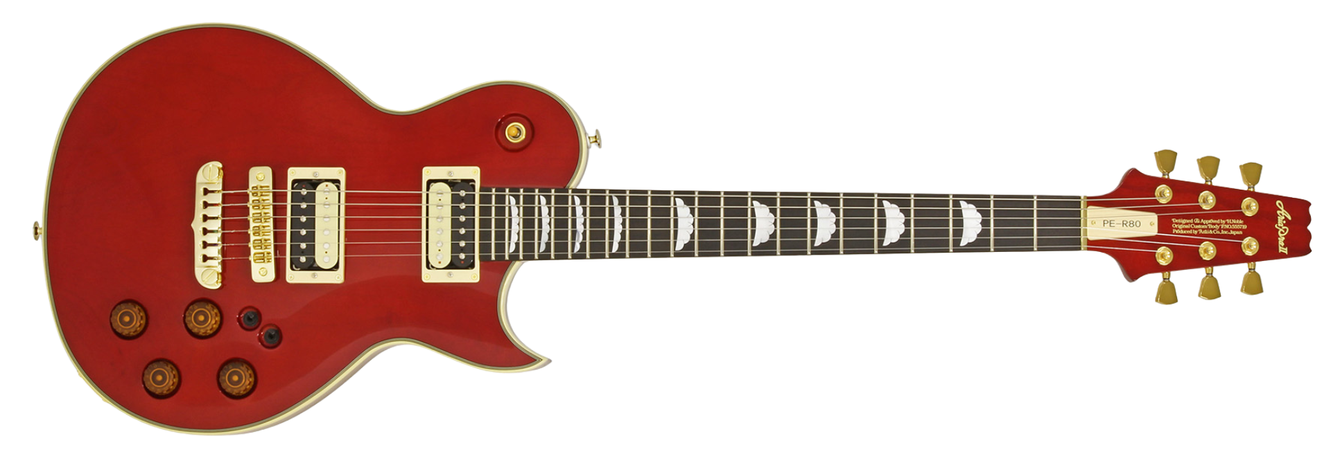 Guitarra Japonesa Aria Pro PE-R80 See-Through Red