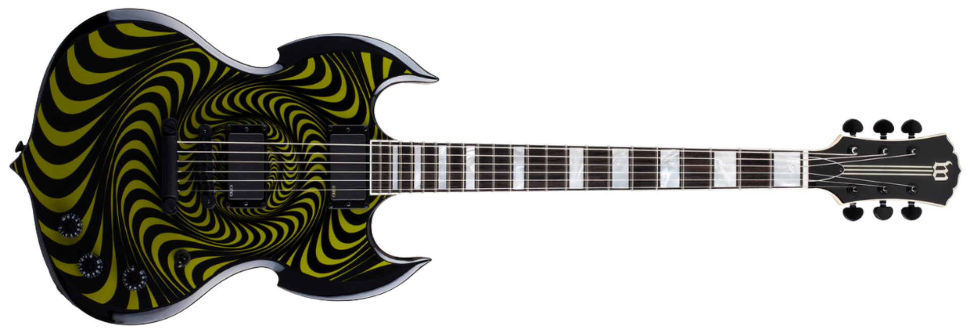 Guitarra Schecter Barbarian Psychic Bullseye Grim Green