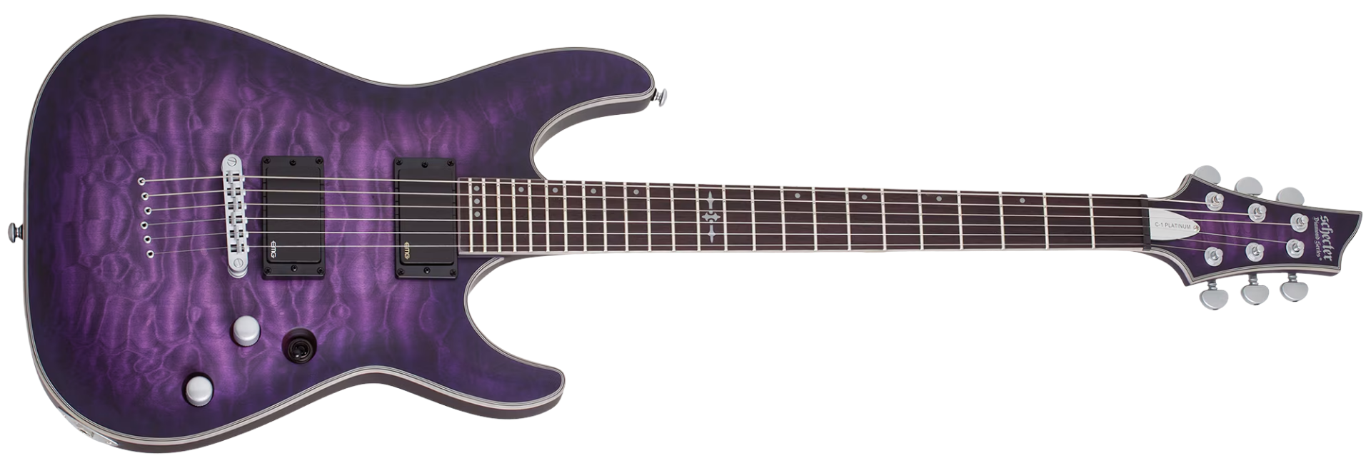 Guitarra Schecter C-1 Platinum SPB Satin Purple Burst