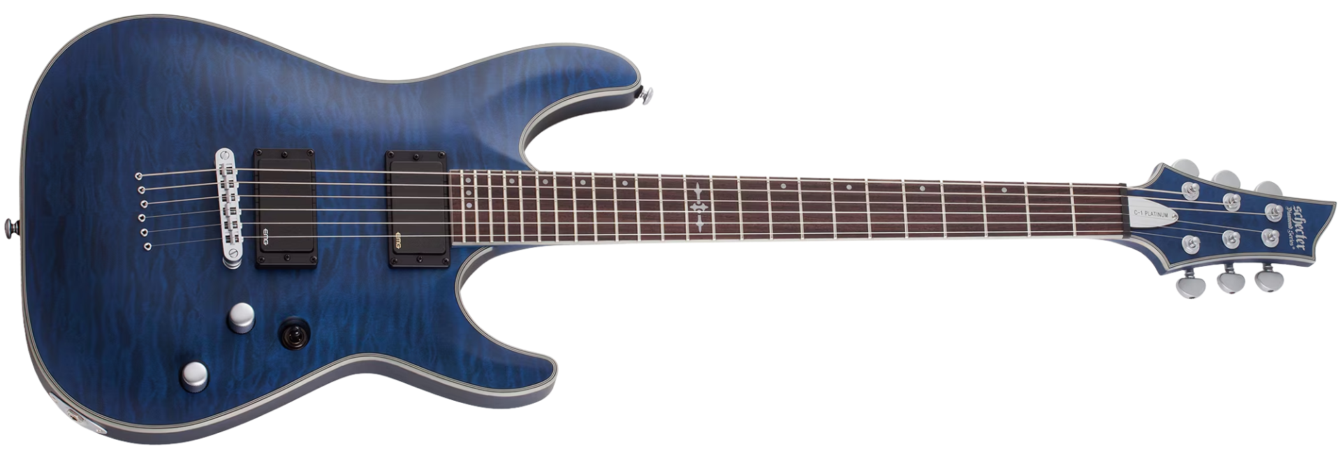 Guitarra Schecter C-1 Platinum STMB See Thru Midnight Blue