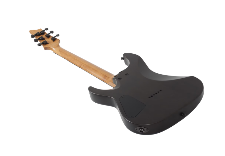 Corpo Basswood com Acabamento Emerald Blue Burst e Binding Branco