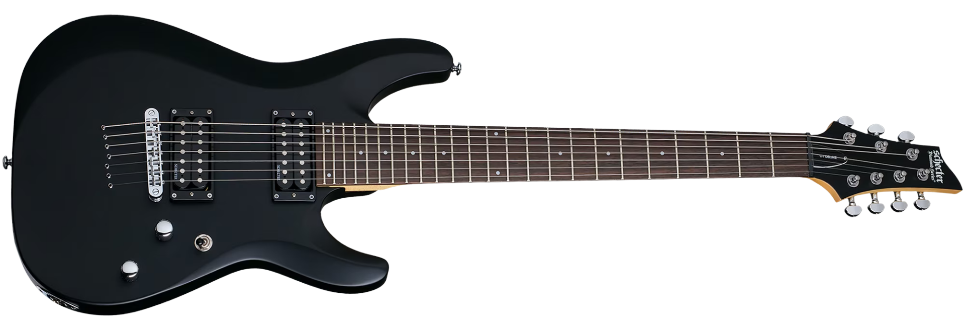 Guitarra Schecter C-7 Deluxe CEP Cat's Eye Pearl 7 Cordas