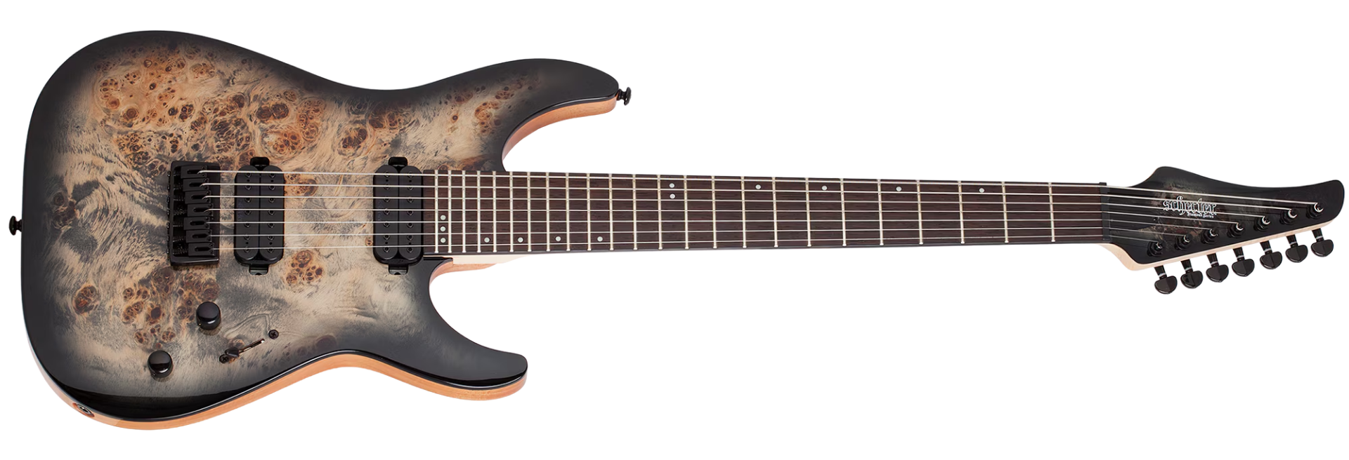 Guitarra Schecter C-7 Pro CB Charcoal Burst 7 Cordas