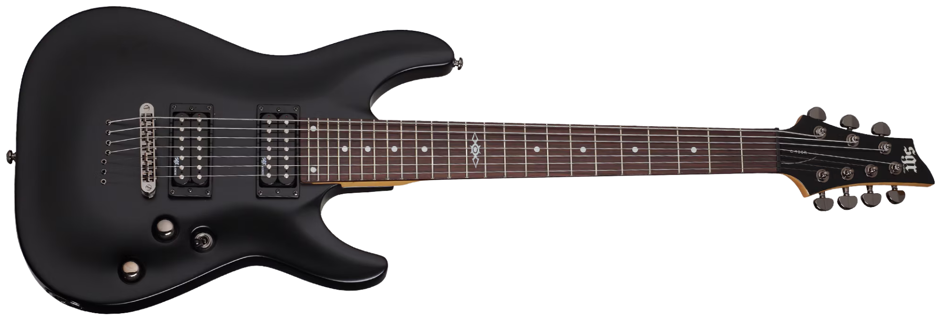Guitarra Schecter C-7 SGR GBLK Gloss Black 7 Cordas