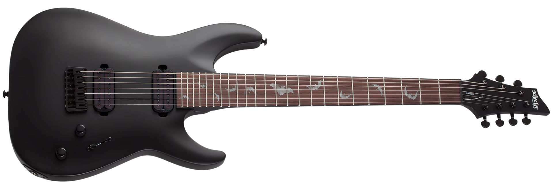 Guitarra Schecter Damien-7 SBK Satin Black 7 Cordas
