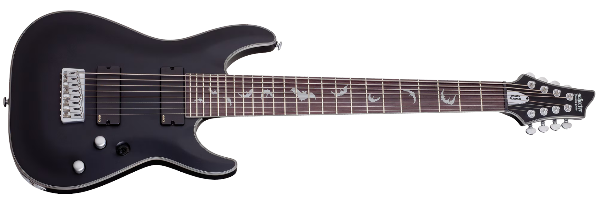 Guitarra Schecter Damien Platinum-8 SB Satin Black 8 Cordas
