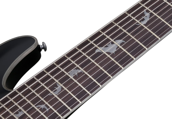 Inlays Platinum Bat na escala de Rosewood