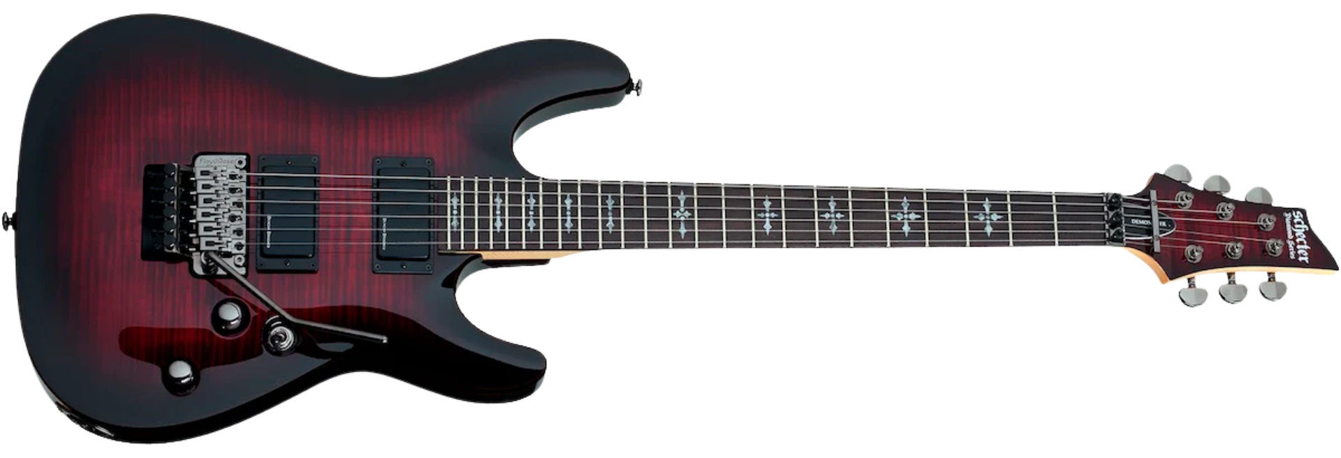 Guitarra Schecter Demon-6 FR Crimson Red Burst