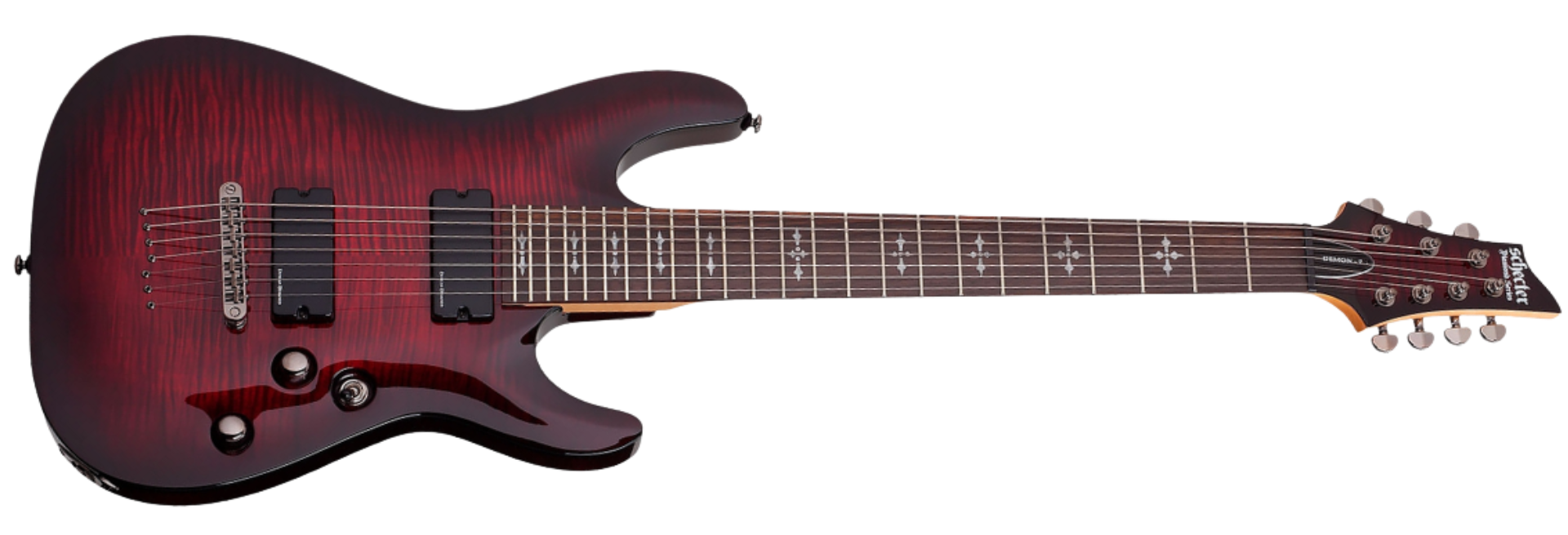 Guitarra Schecter Demon-7 Crimson Red Burst
