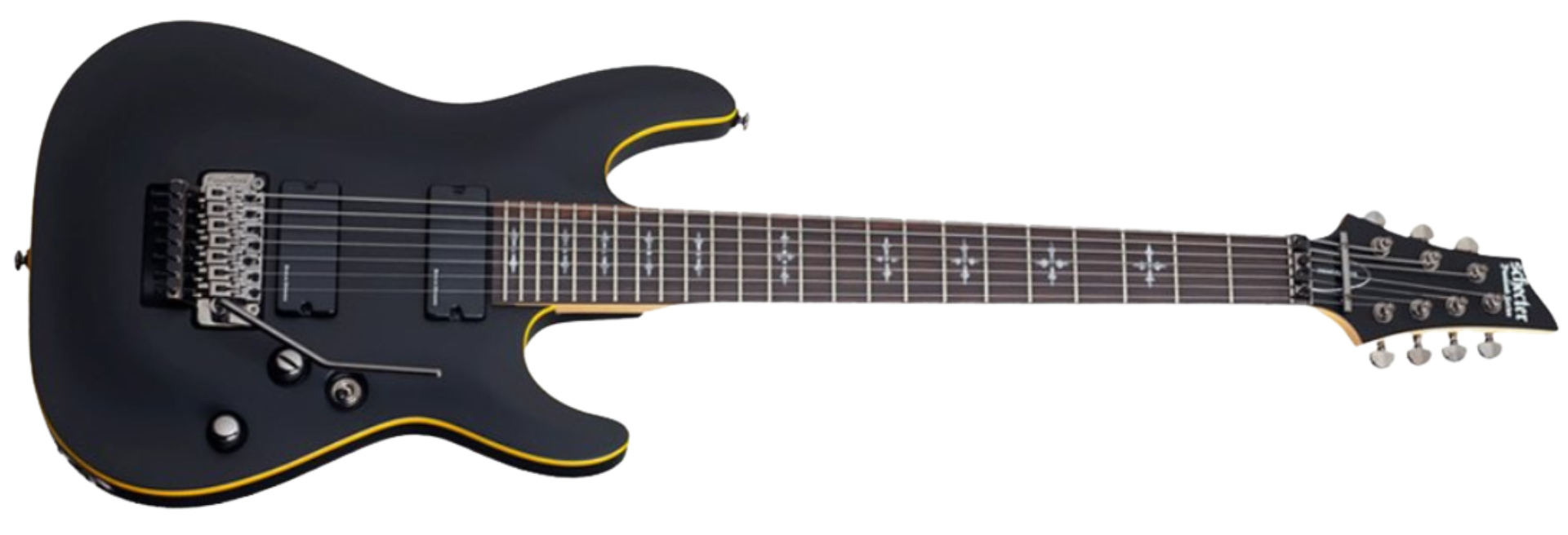 Guitarra Schecter Demon-7 FR Aged Black Satin