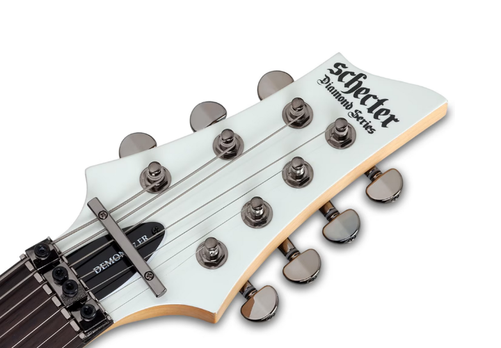 Braço Maple com escala Rosewood e inlays Gothic