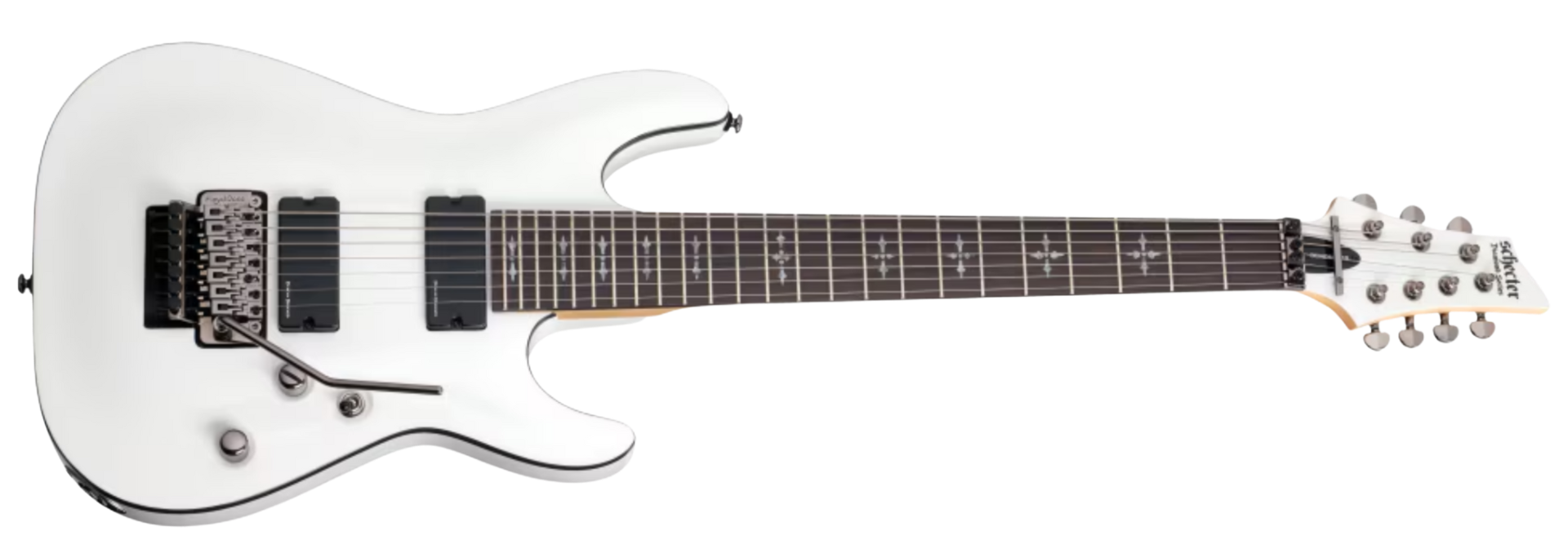 Guitarra Schecter Demon-7 FR Vintage White 7 Cordas