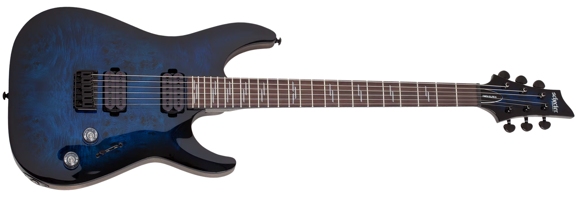 Guitarra Schecter Omen Elite-6 See Thru Blue Burst