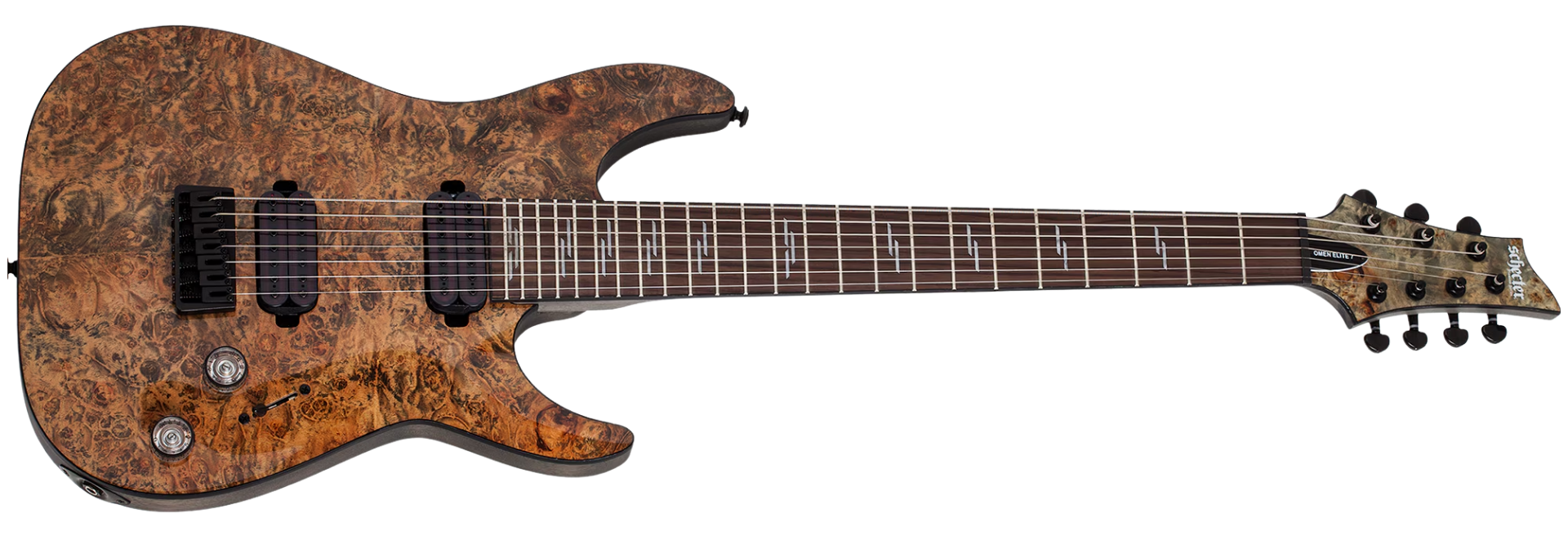 Guitarra Schecter Omen Elite-7 CRL Charcoal 7 Cordas