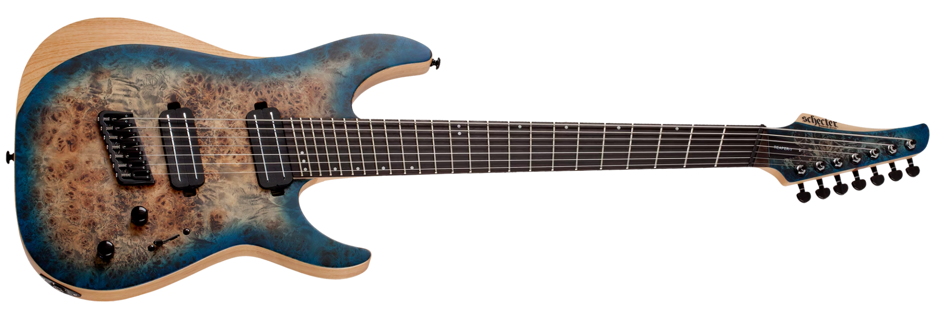 Guitarra Schecter Reaper-7 Multiscale SSKYB Satin Sky Burst 7 Cordas