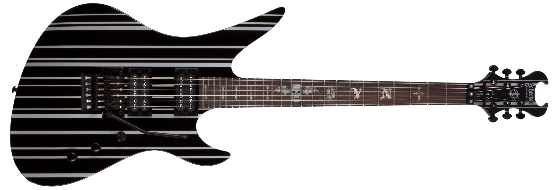Guitarra Schecter Synyster Standard GBSP Gloss Black with Silver Pinstripes