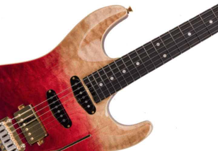 Corpo Quilted Maple sobre Mogno Tokyo Burst