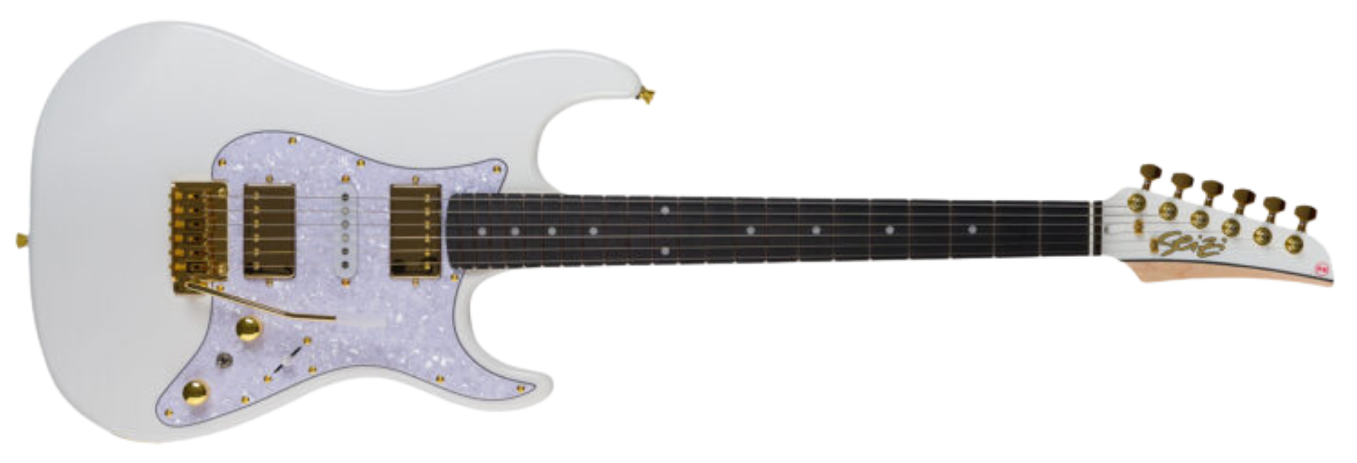 Guitarra Seizi Katana Blade HSH Pearl White Gold