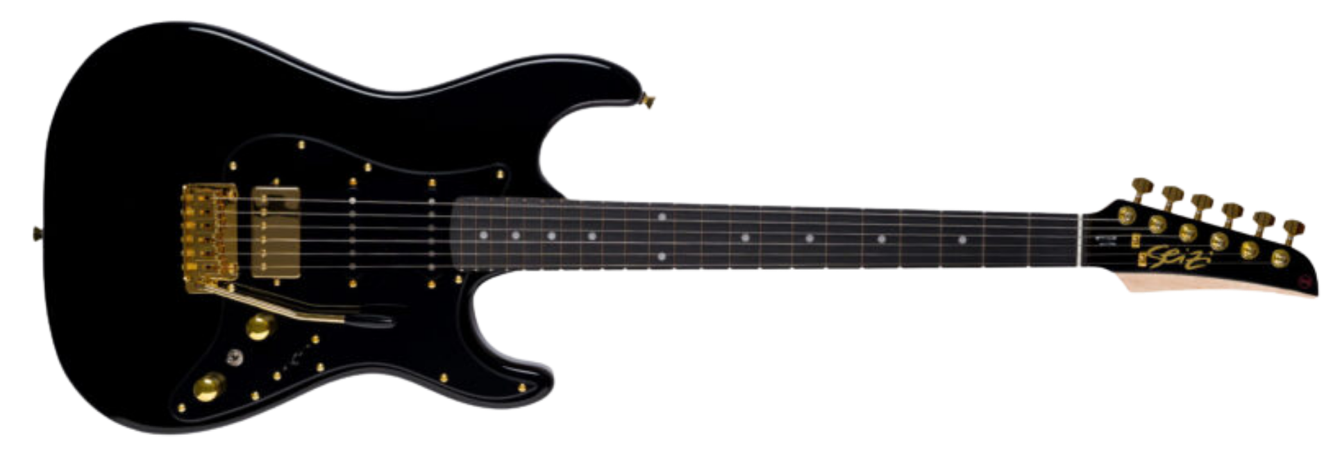 Guitarra Seizi Katana Musashi HSS Black Gold Limited